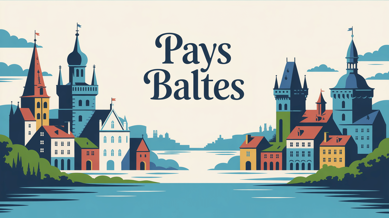illustration pays baltes villes historiques atmosphère nordique