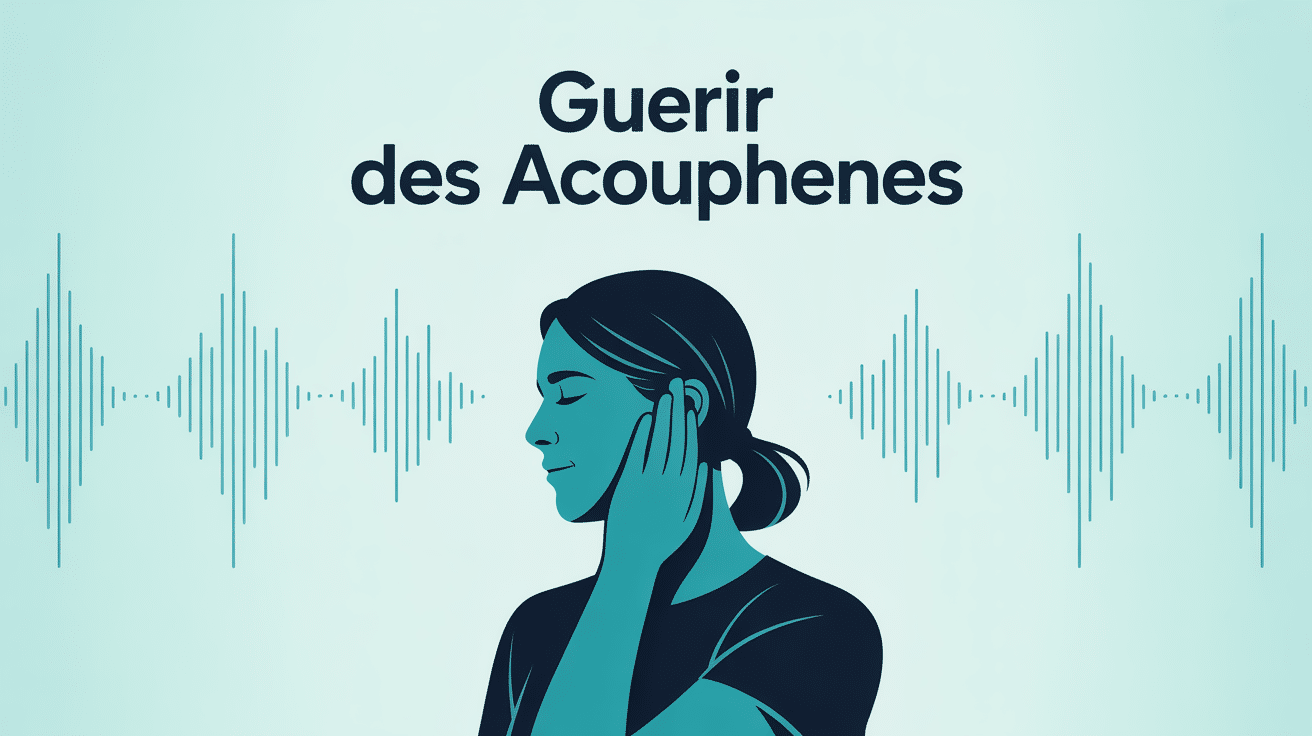 silhouette personne soulagement acouphènes ondes sonores estompées