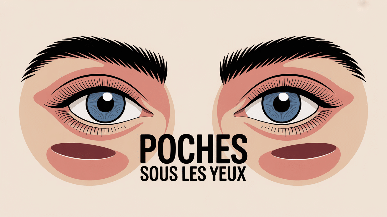 gros plan poches sous les yeux visage personne