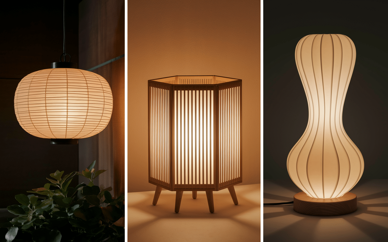 Illustration de lampes japonaises traditionnelles