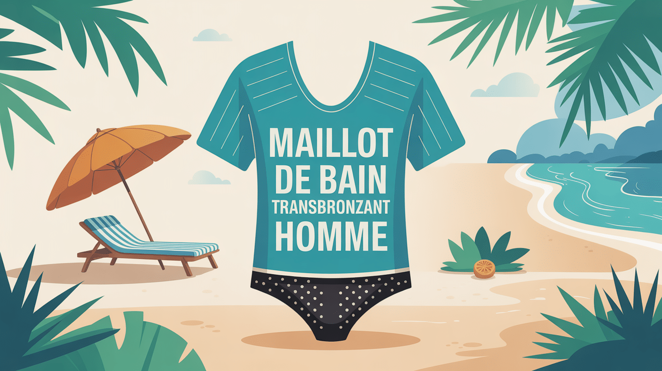 Maillot de bain homme transbronzant plage soleil