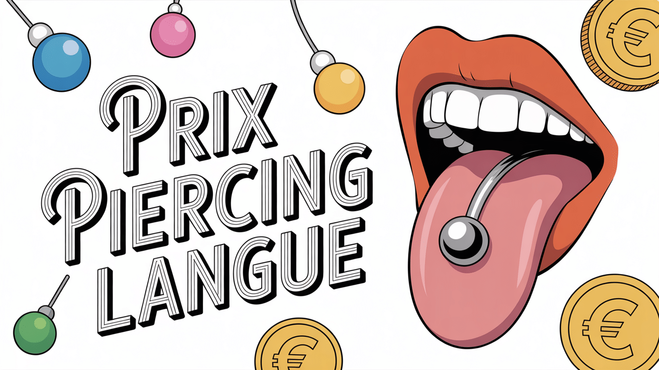piercing sur la langue prix visuel stylisé