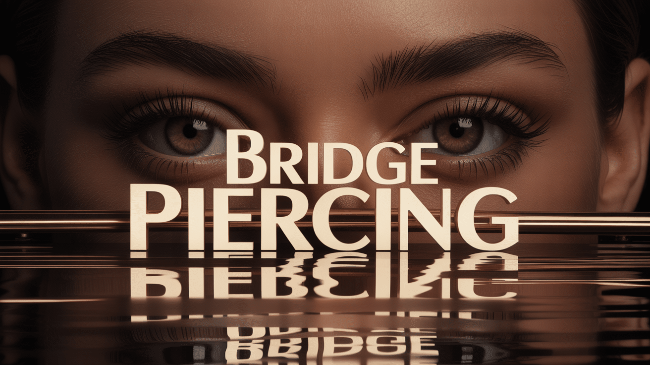 Photo close-up d'un bridge piercing entre les yeux