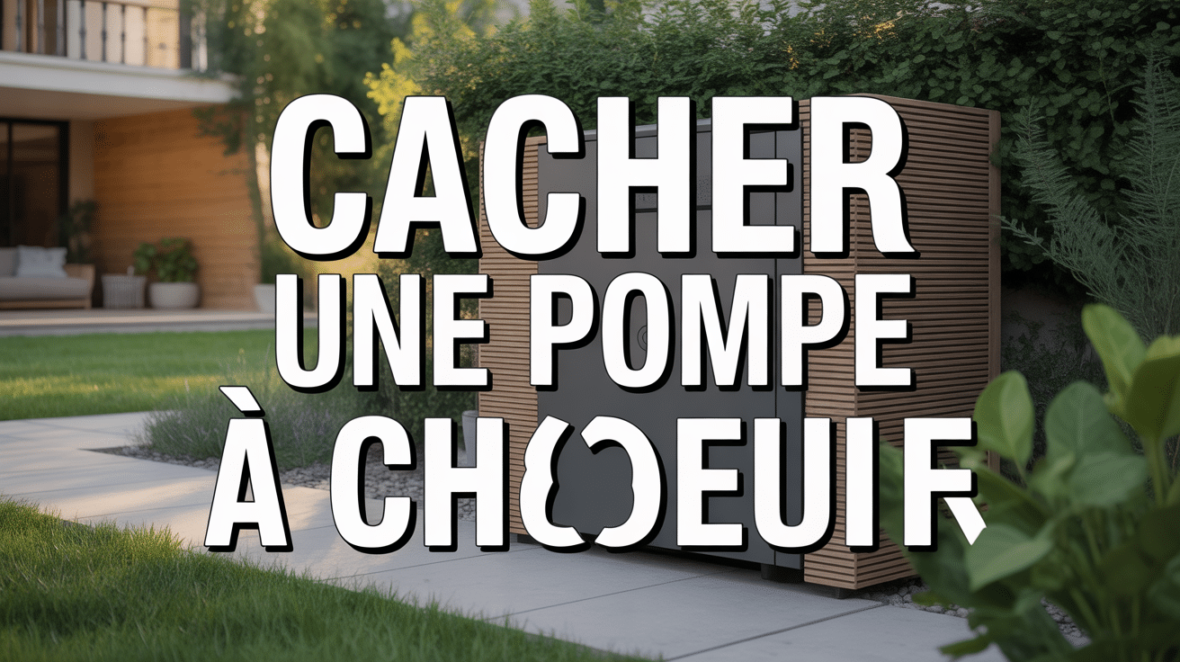 Cacher une pompe à chaleur derrière un cache bois élégant