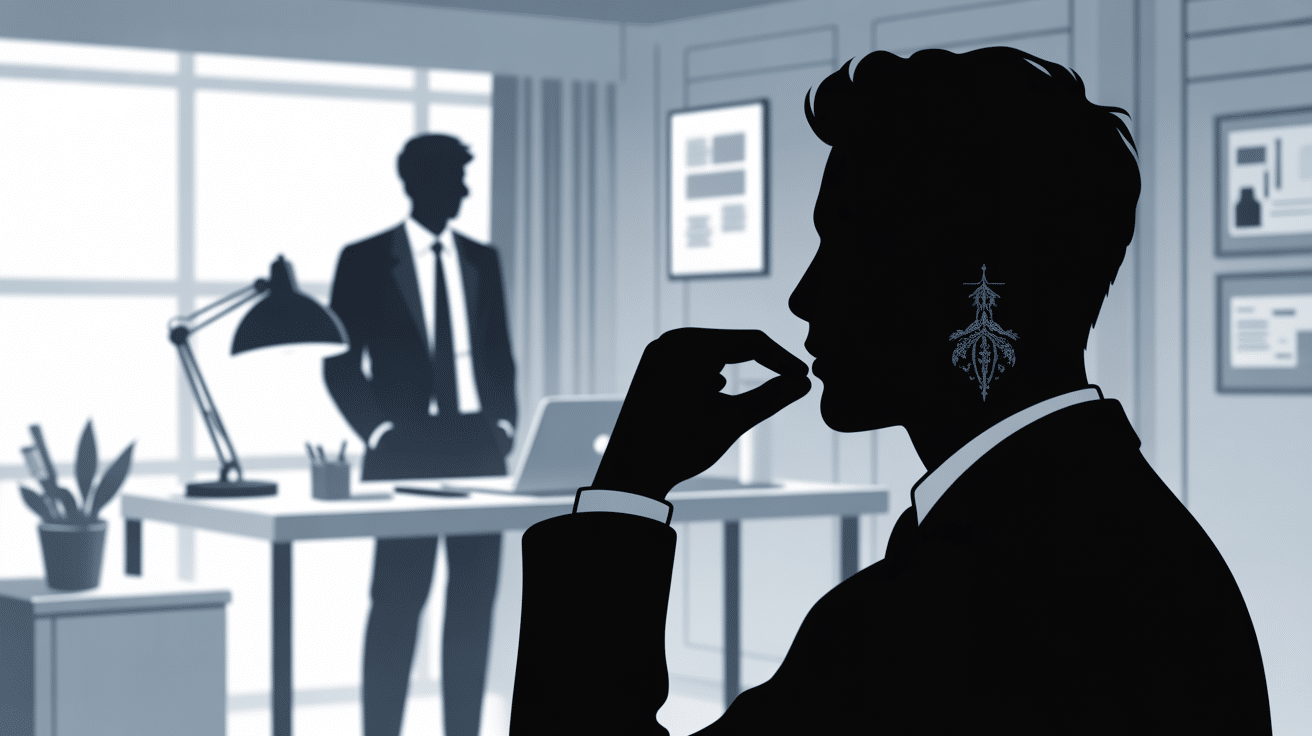 Homme discret avec petit tatouage poignet