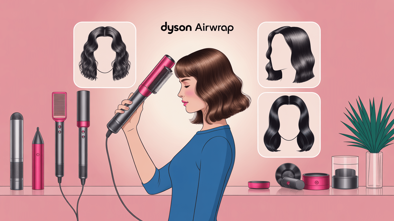 avis dyson airwrap illustration femme différents types de cheveux