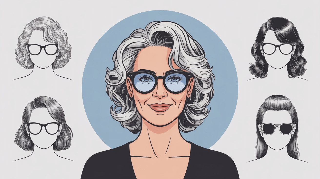 coupe de cheveux femme 50 ans avec lunettes, différentes coupes adaptées avec monture élégante