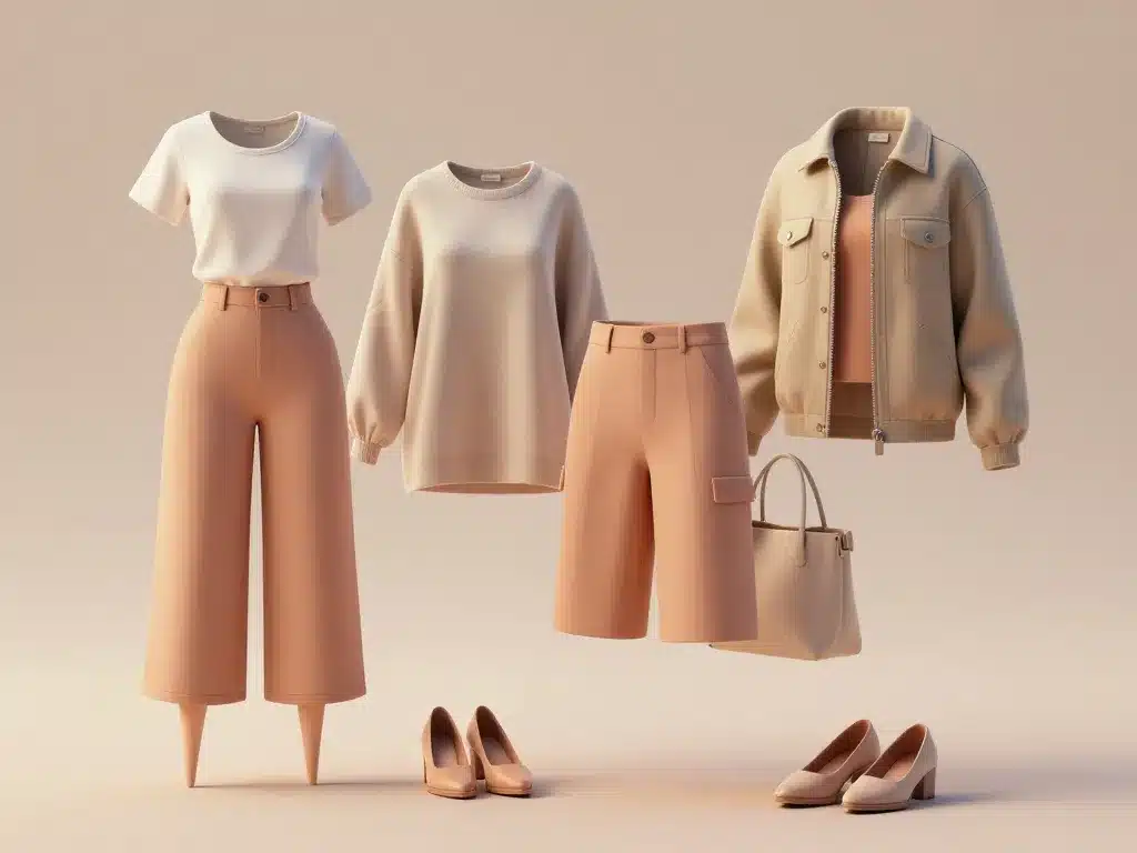 idées looks jupe culotte hauts vestes chaussures