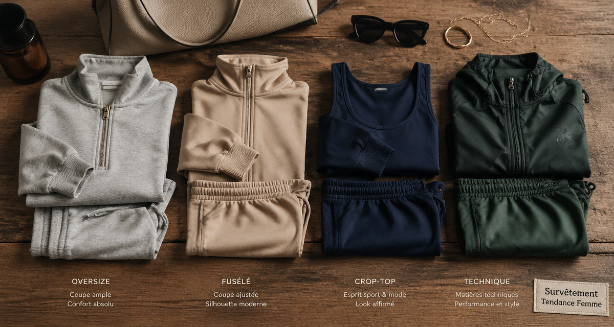 Survetement tendance femme plié 4 styles