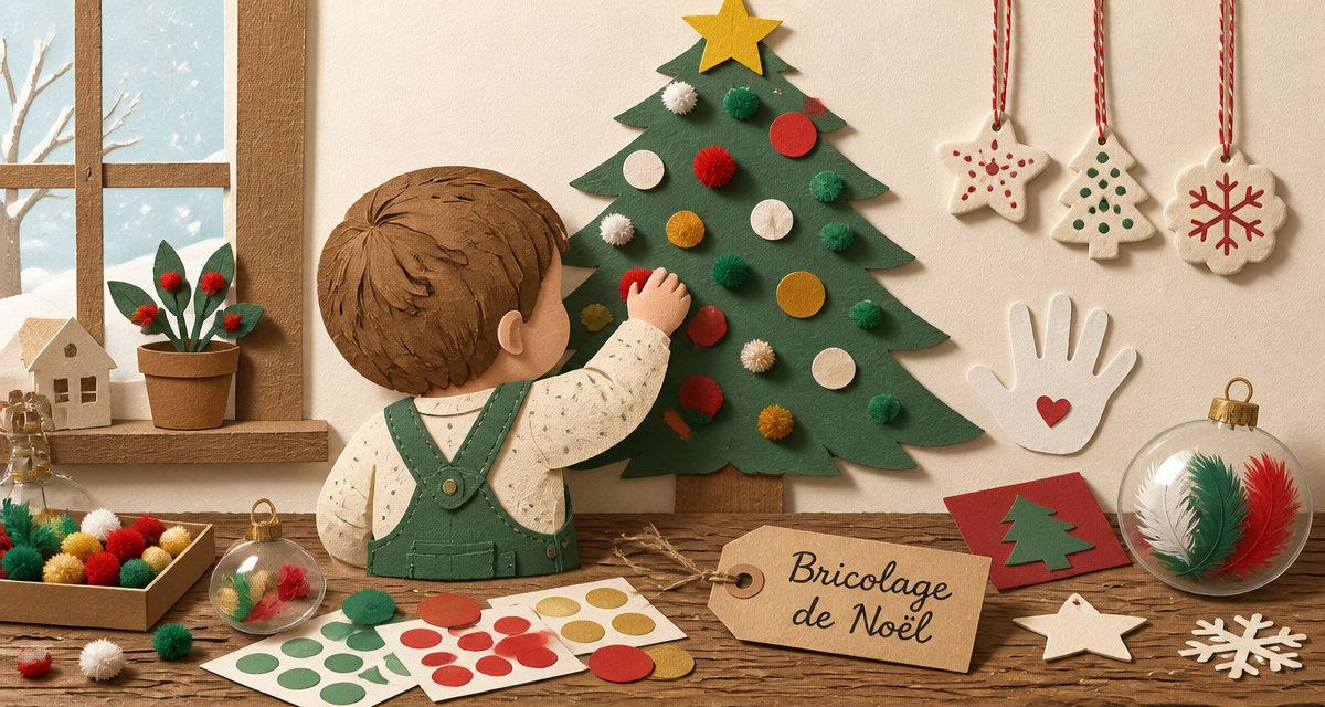 bricolage de noël pour petit de 2 ans décorations