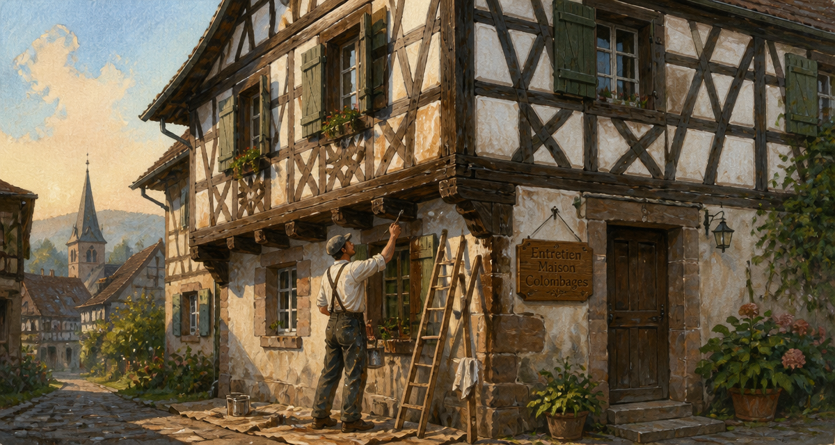 Colombage maison typique entretien artisan