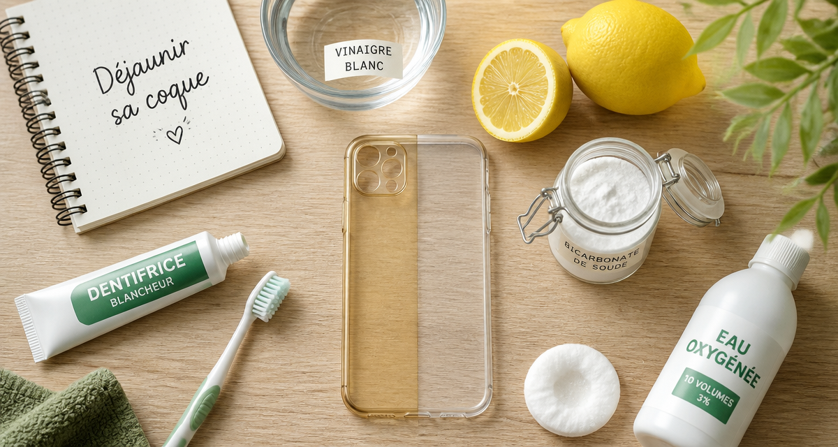 comment dejaunir une coque transparente jaunie