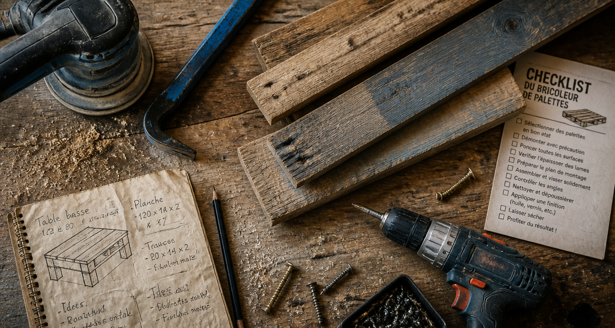 fabriquer meuble palette outils atelier