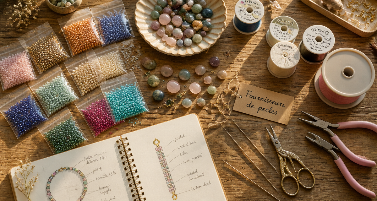 Où acheter des perles, fournitures et outils sur table artisan