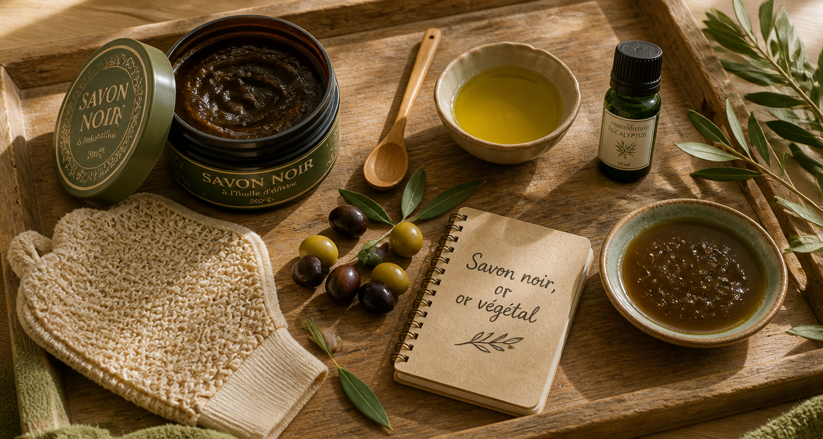 savon noir bienfaits plateau huile argan gant kessa
