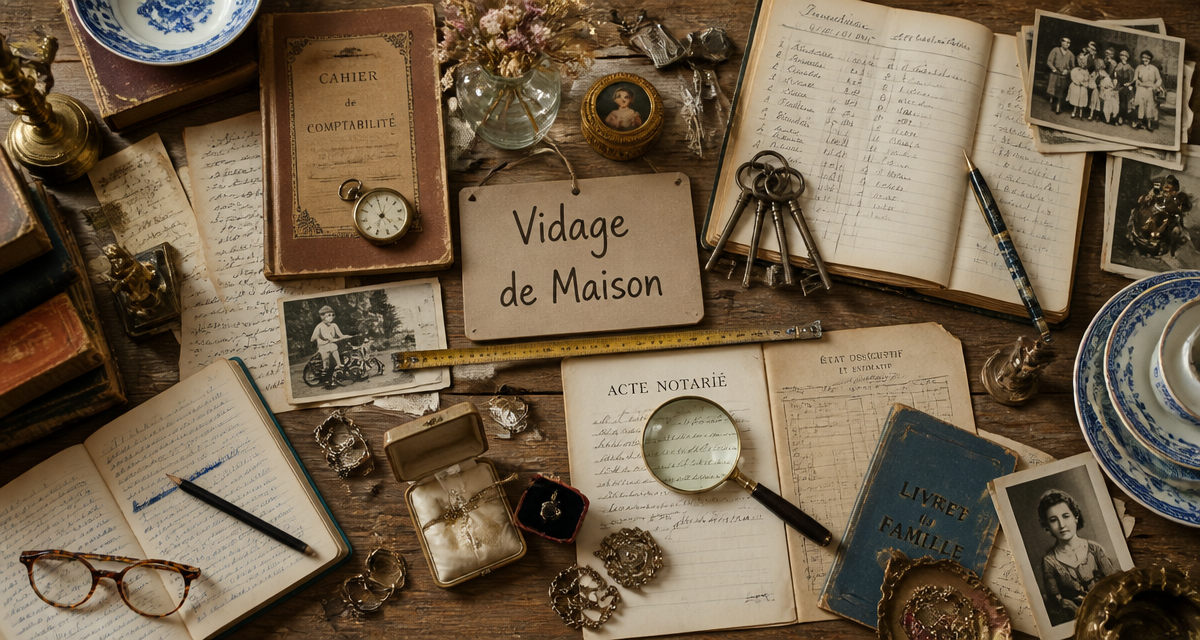 vidage maison succession table objets documents