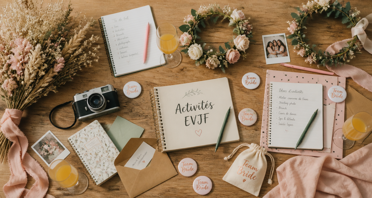 activités evjf accessoires sur table