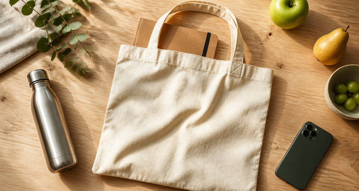 qu est ce qu un tote bag en coton sur table