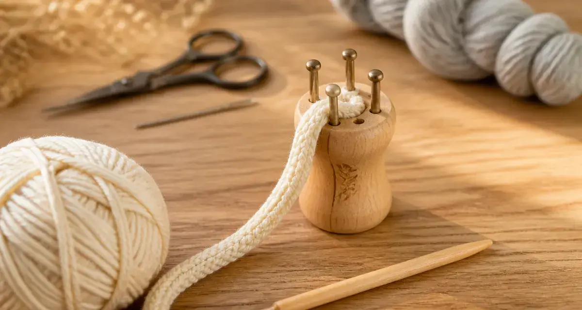 Tricotin comment faire : cordon tubulaire débutant