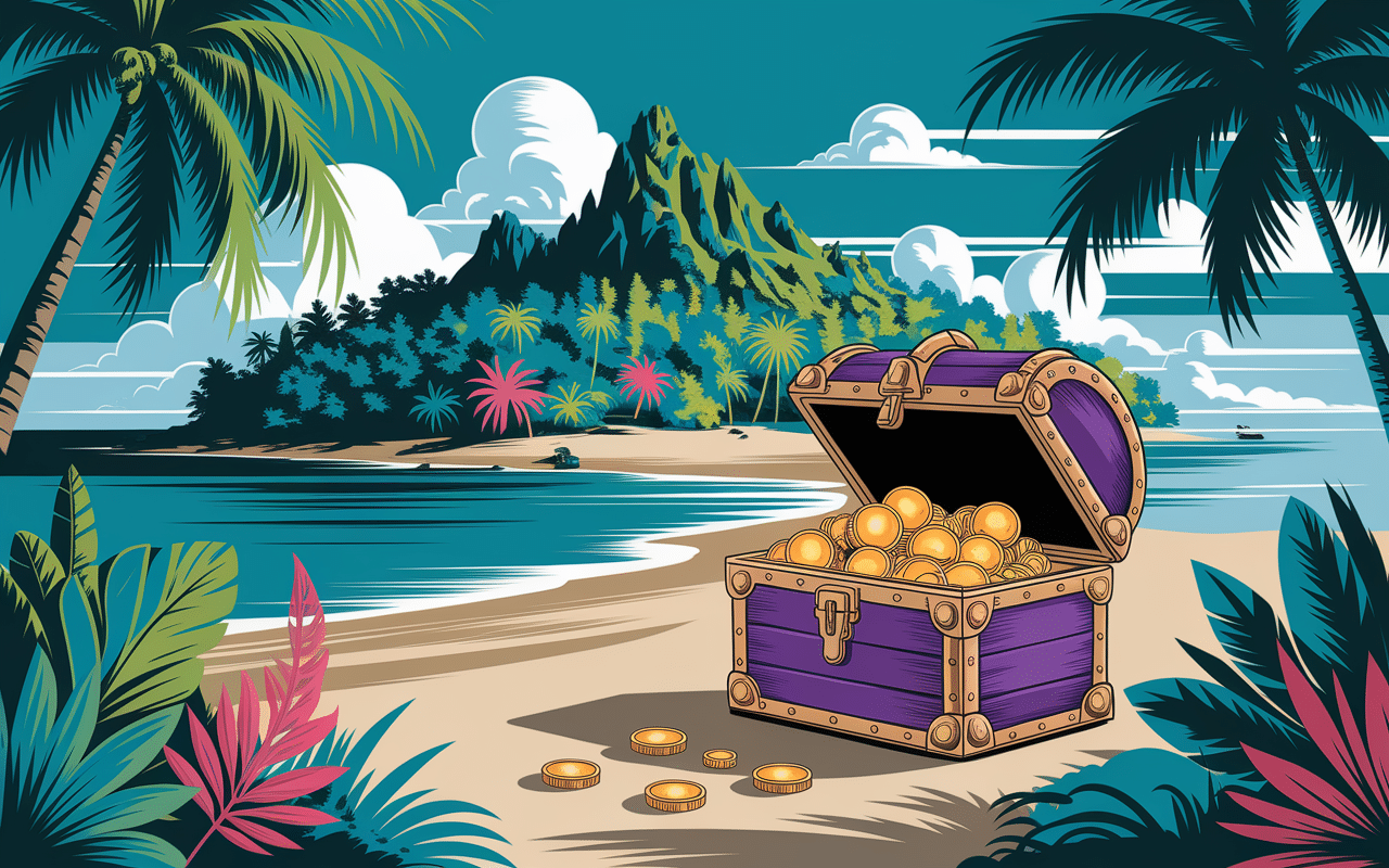 Île Otomaï et trésor ouvert