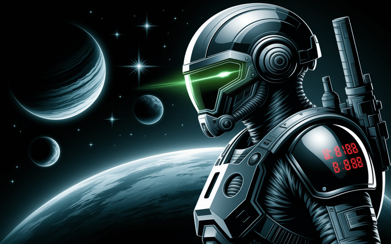 guerrier alien avec scanner dragon ball vert