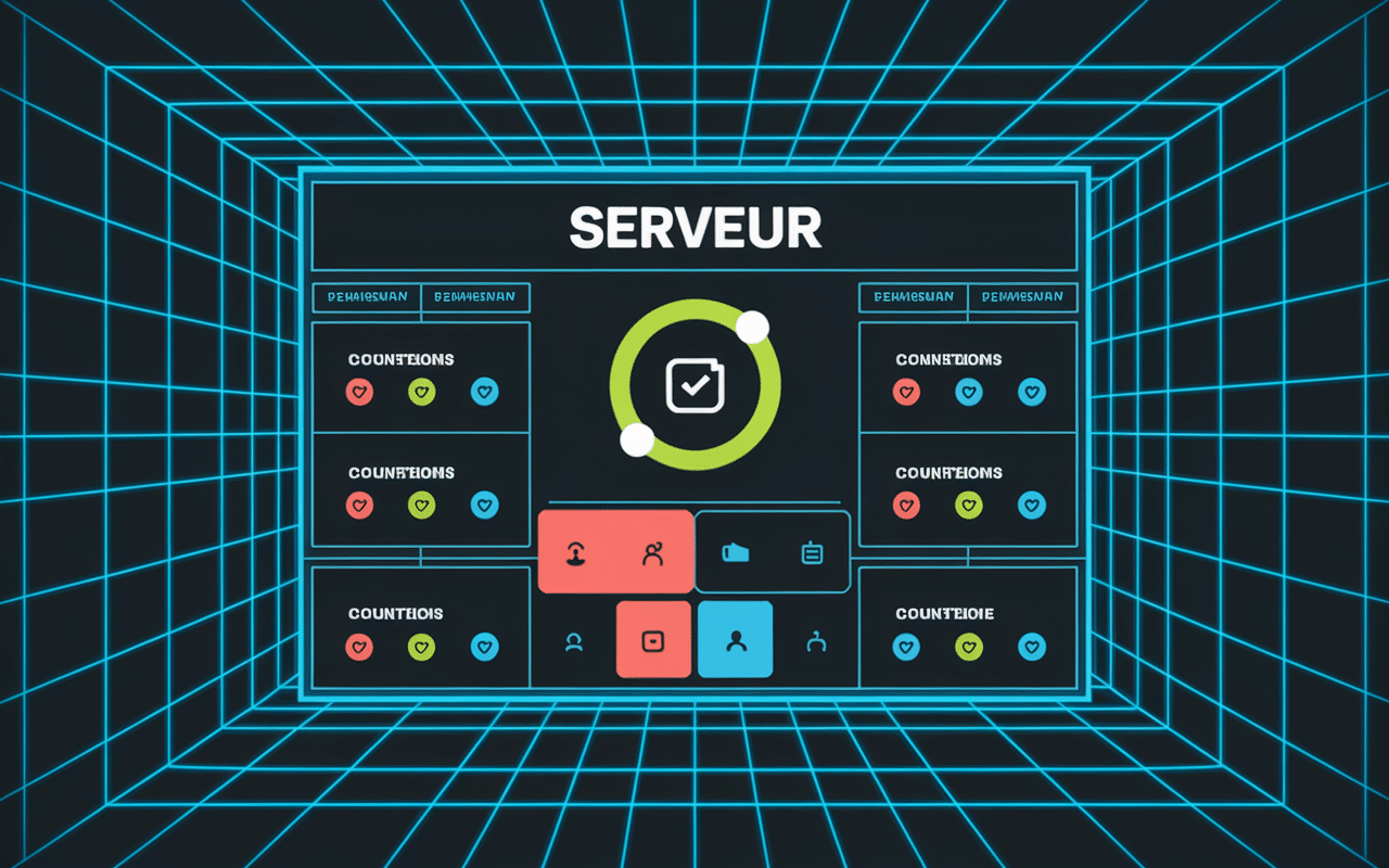 Écran sélection serveur Minecraft UHC indicateurs et options
