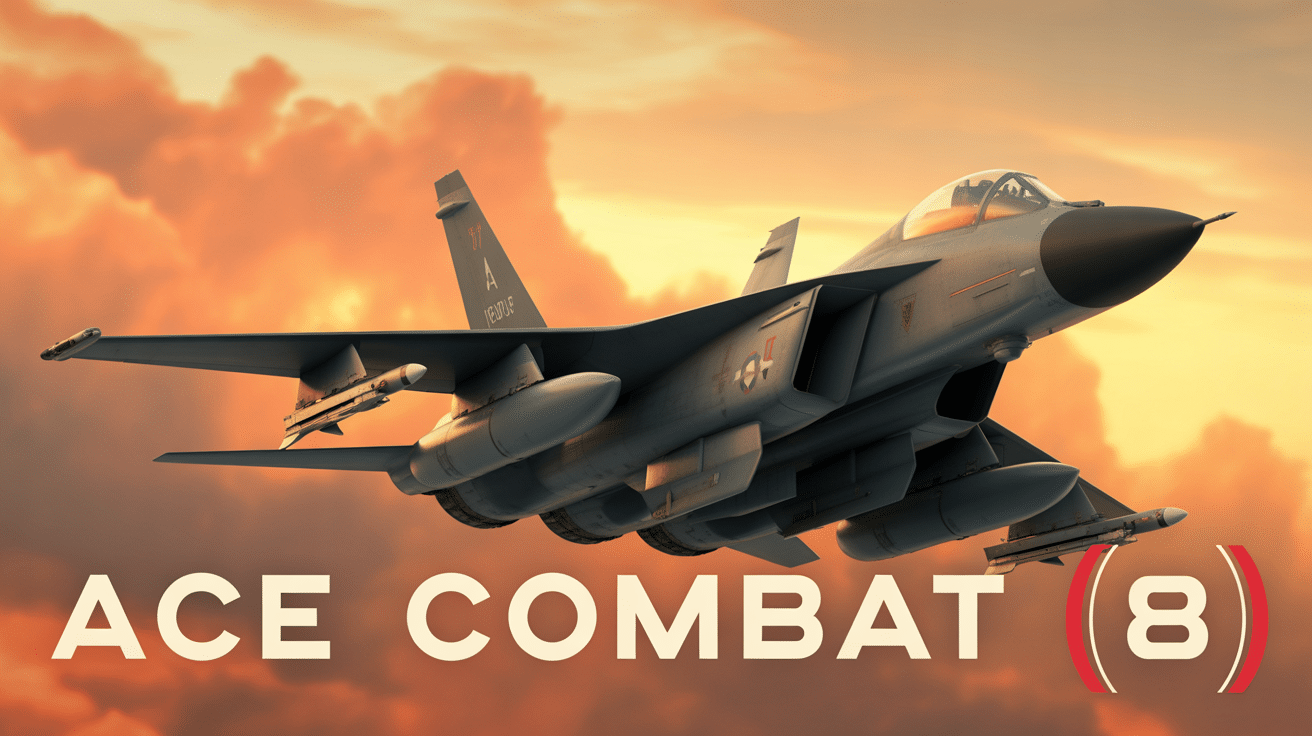ace combat 8 avion militaire nuages texte