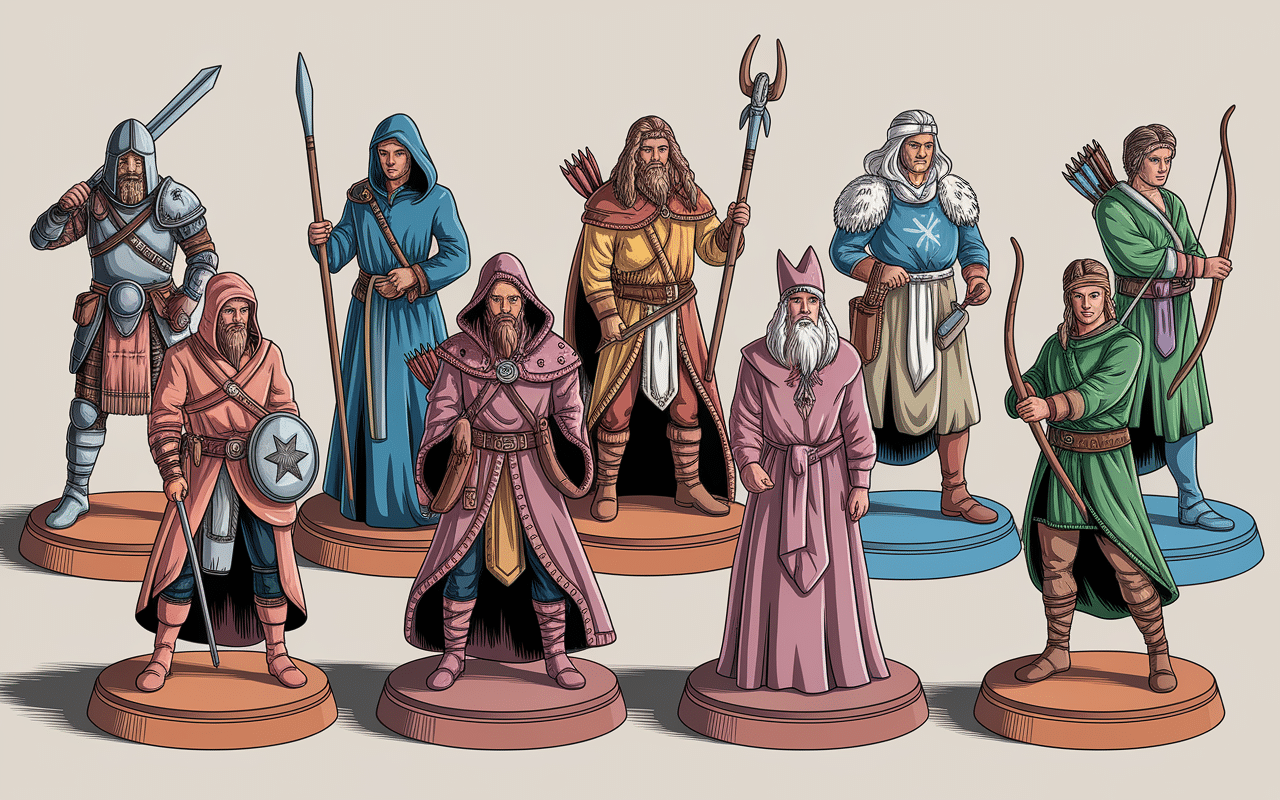 figurines cercle panorama classes dnd