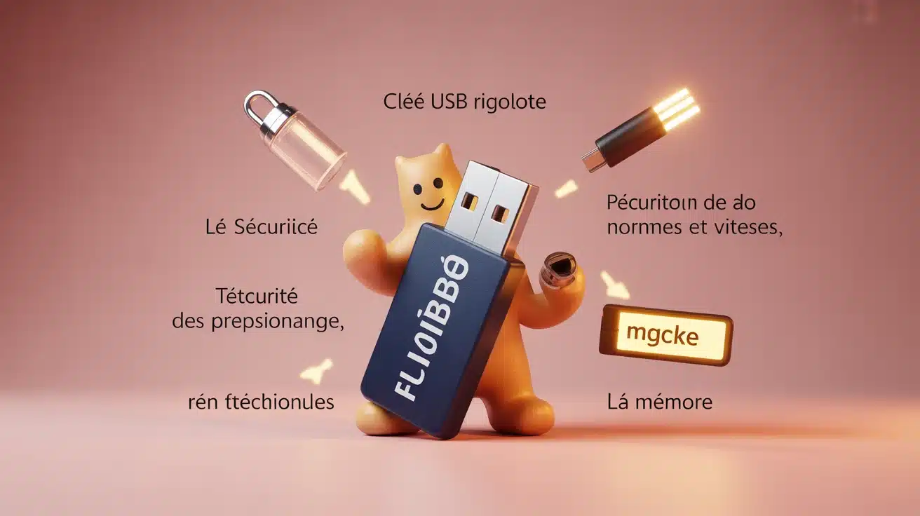 Clé USB rigolote avec bouclier, vitesse et mémoire