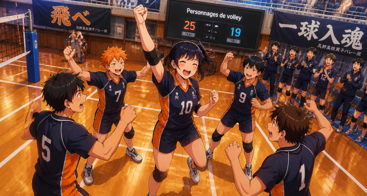 haikyuu personnage équipe Karasuno gymnase