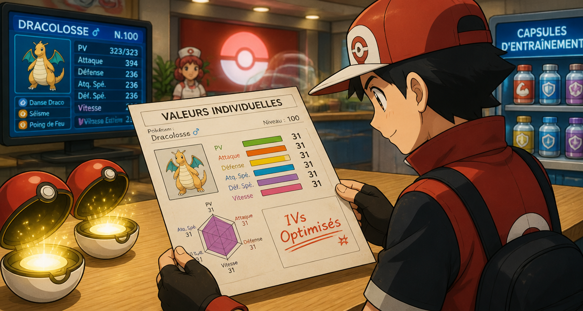 dresseur analyse iv-s pokémon centre