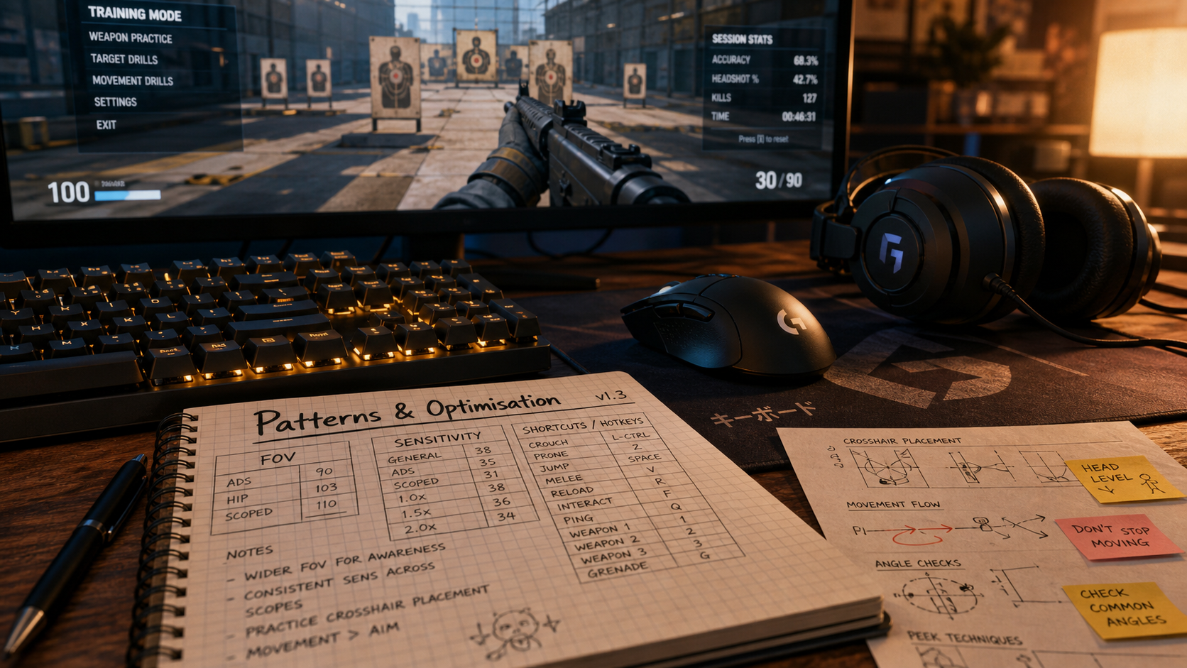 Astuces jeu pour progression bloquée sans tricher, setup FPS avec clavier et paramètres