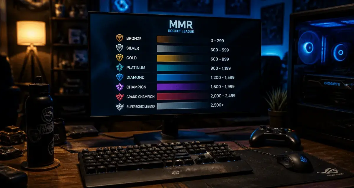 Rank Rocket League MMR : paliers Bronze à SSL
