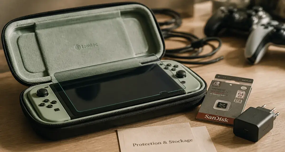 Meilleurs accessoires pour Nintendo Switch : étui, écran et charge USB‑C pour voyager