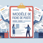 Illustration concept fiche de poste modèle entreprise