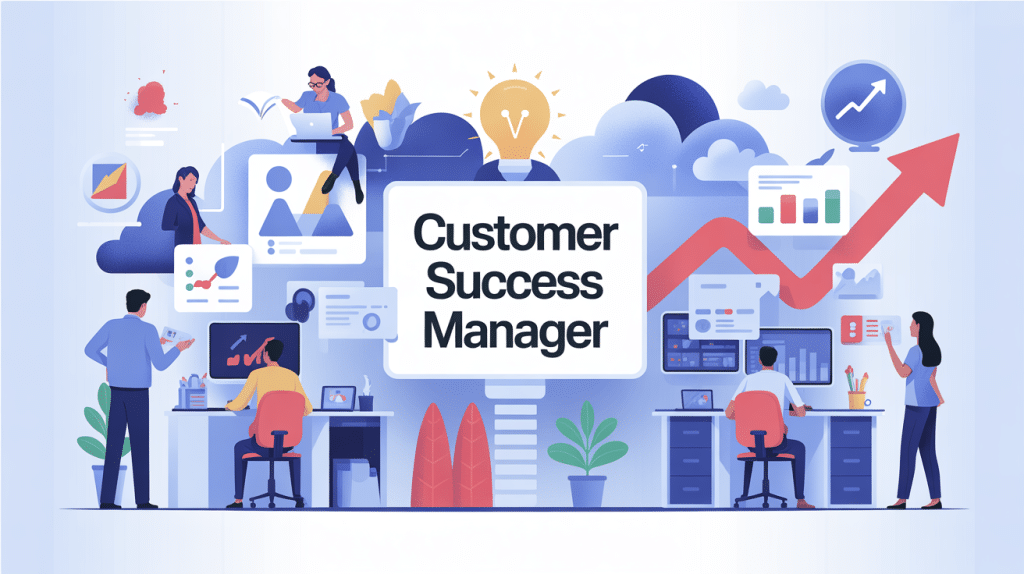 Illustration métier customer success manager SaaS B2B