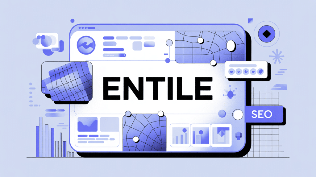 entile illustration interface digital cartes SEO