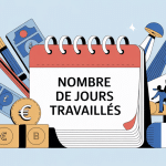 Illustration nombre de jour travaillés calendrier France