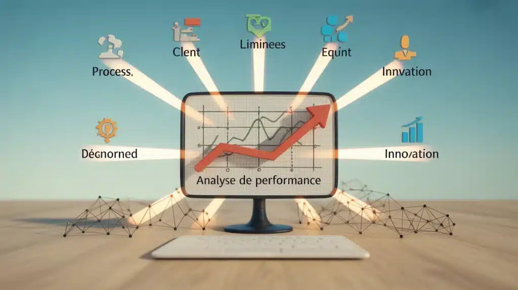 Analyse de performance avec tableau de bord KPI