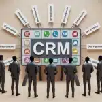 Illustration CRM avec tableau de bord centralisé