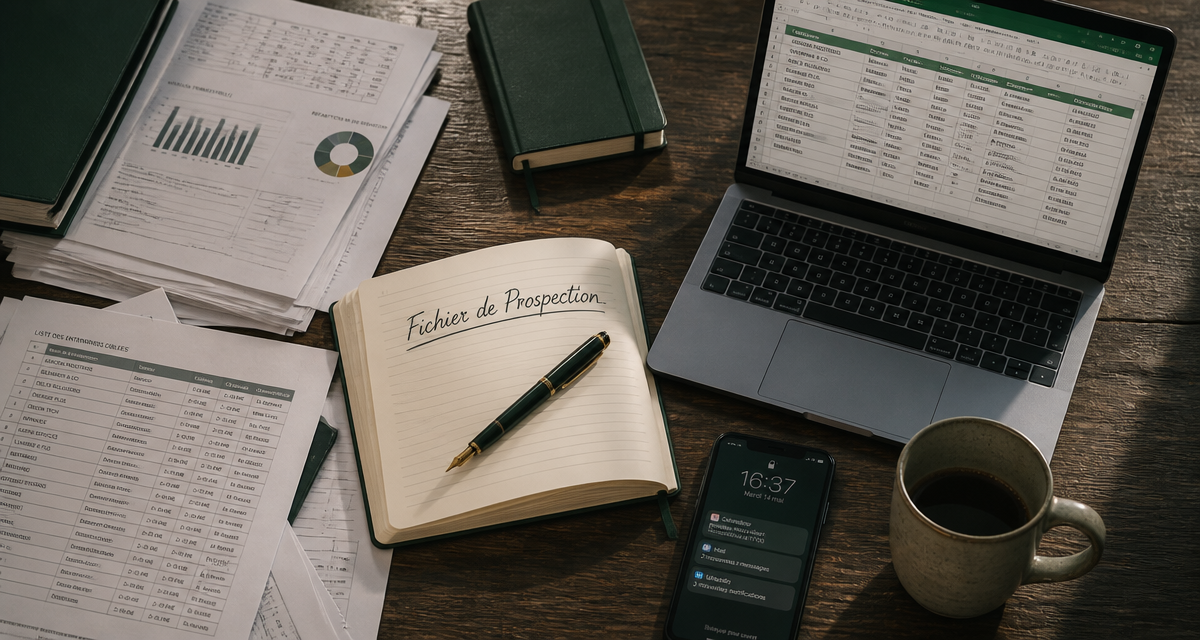 achat fichier prospection documents et ordinateur