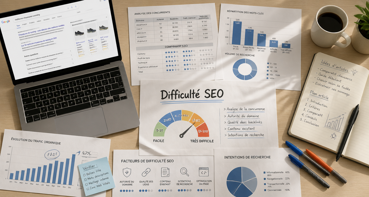difficulté seo bureau documents graphiques