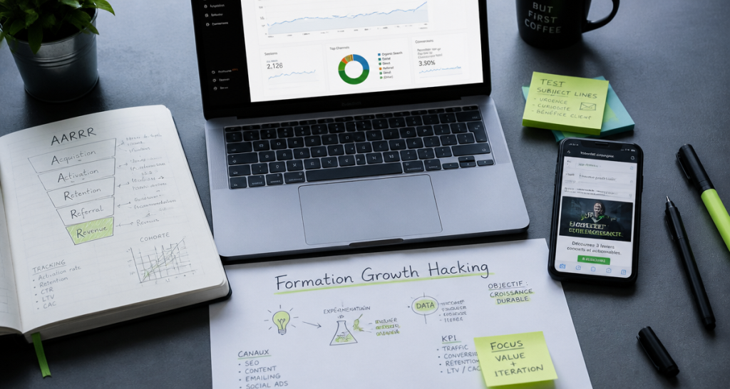 formation growth hacking bureau funnel AARRR