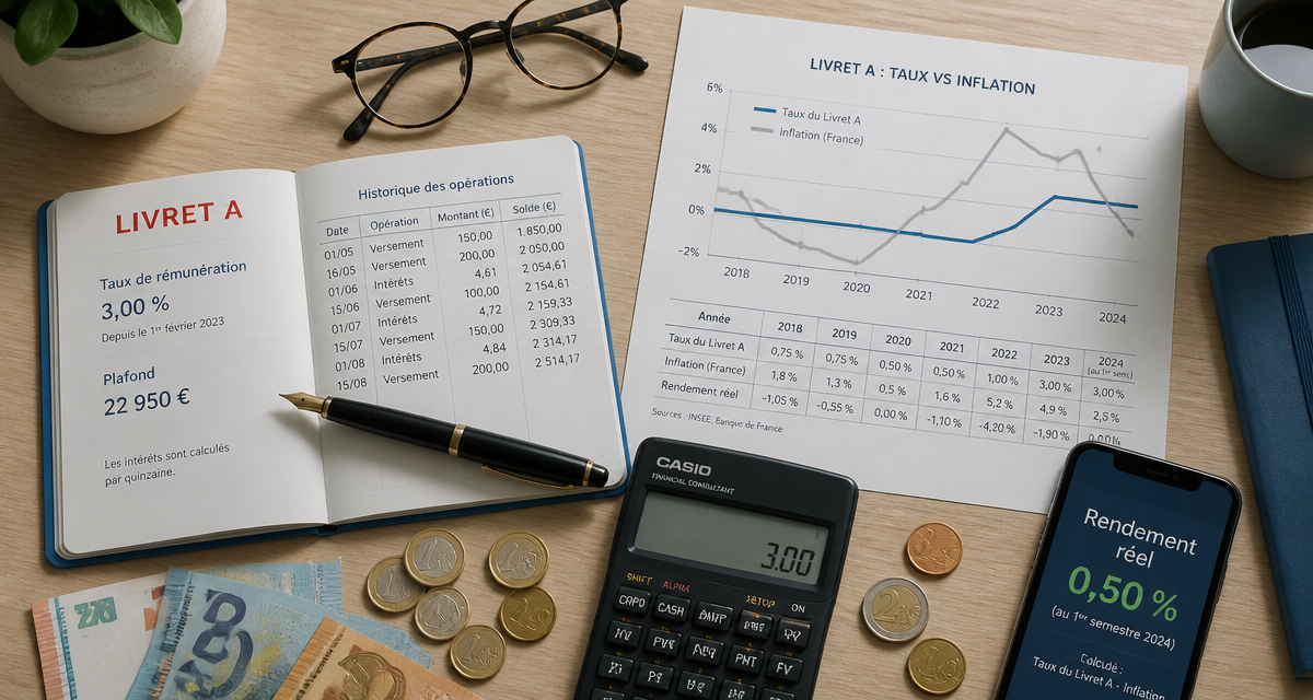 inflation livret a graphique rendement