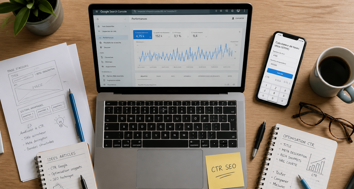 bureau avec google search console ctr seo