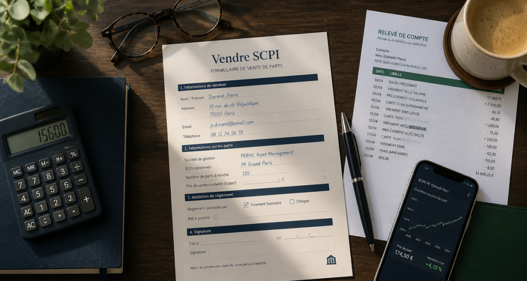 vendre scpi formulaire calculatrice bureau