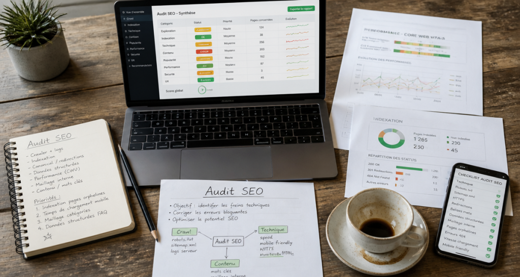 outils audit seo sur bureau consultant