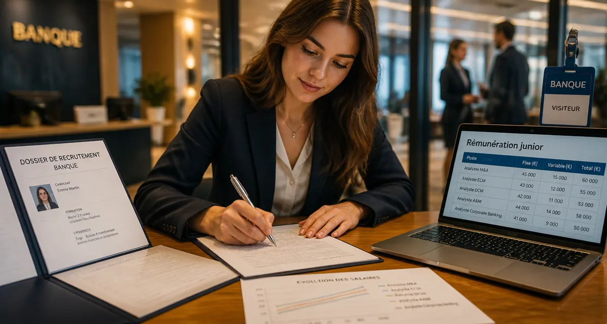 Salaire d'un banquier debutant : primes, fourchettes et rémunération junior