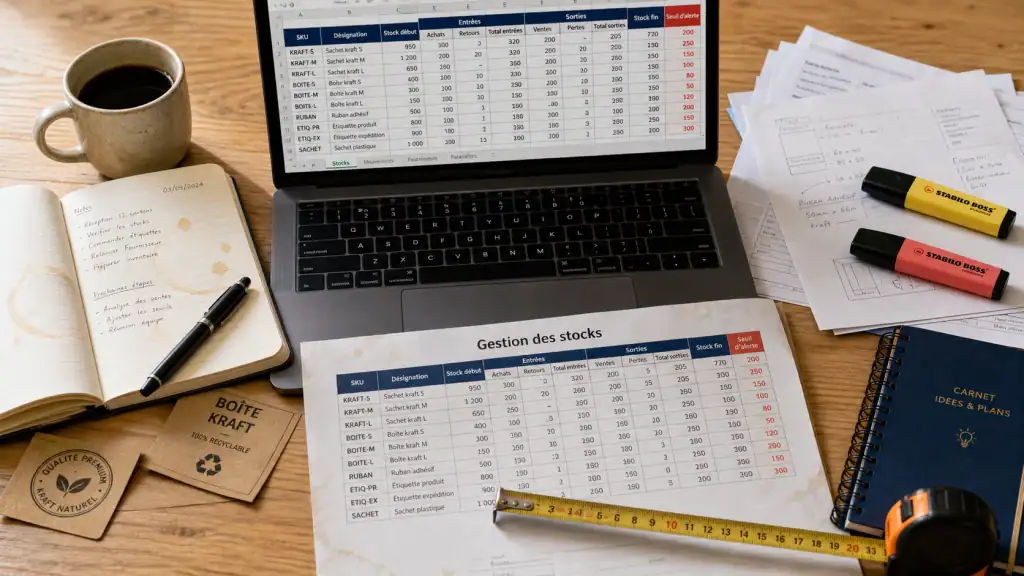 Tableau de gestion des stocks pour éviter les ruptures de stock