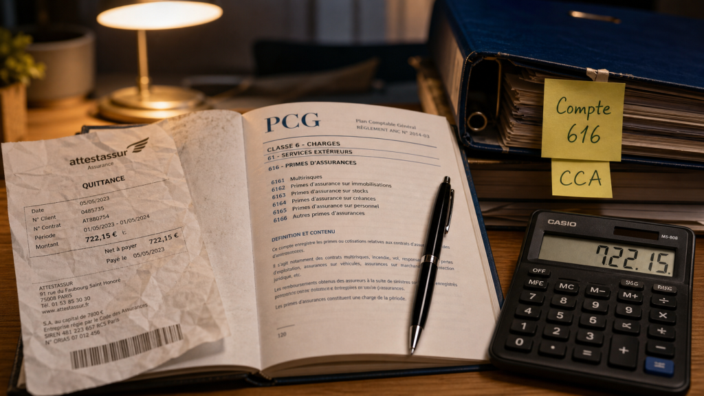 Assurance compte comptable : compte 616 et règles 2025